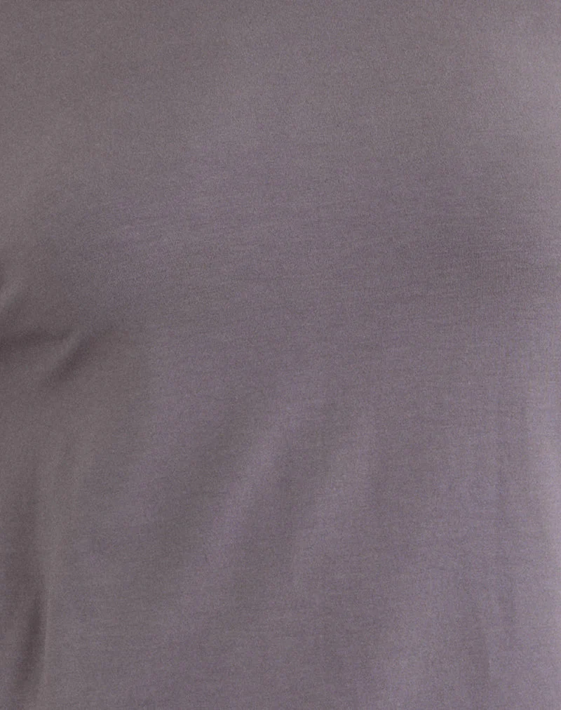 Raluca Long Sleeve Mini Dress in Grey Lavender