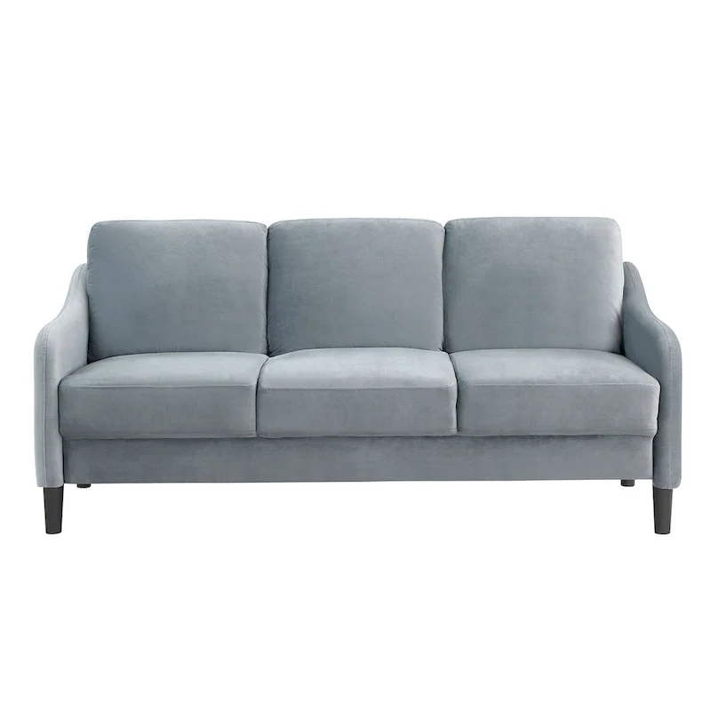 Mid-century Modern Upholstered Velvet Sofa Set with Armchair, Loveseat, 3-Seater Sofa