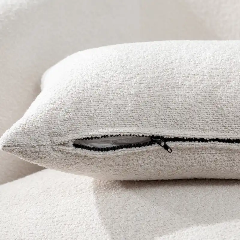 KINWELL 34 Wide Boucle Fabric Upholstered Swivel Armchair (Set of 2)