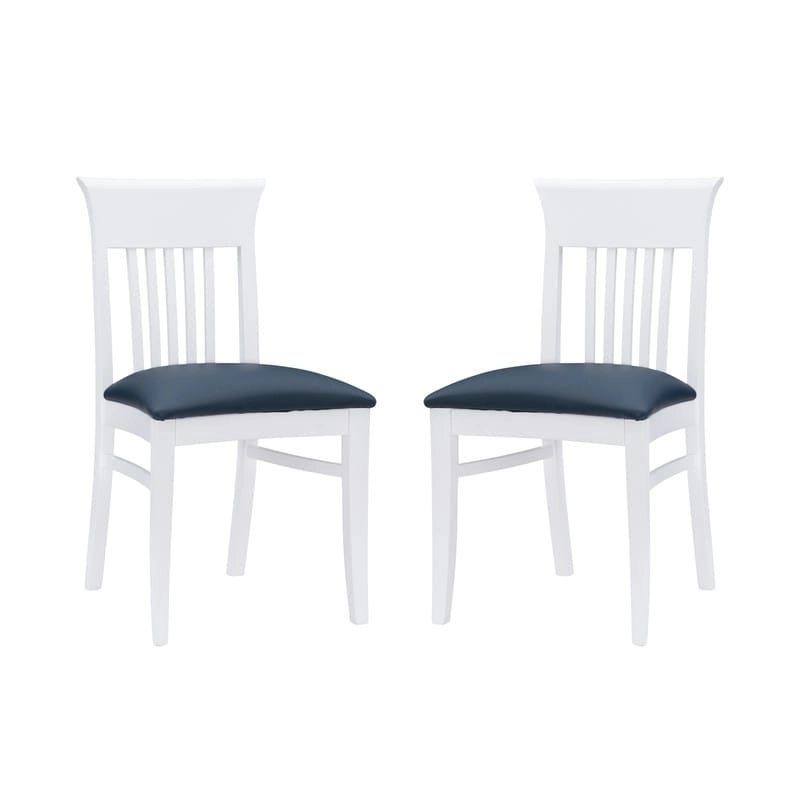 Linon White Wyeth Chair (Set of 2)
