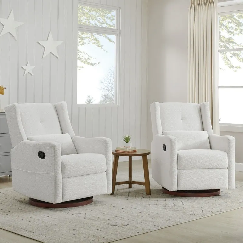 Lincoln Manual Swivel Glider Recliner with Lumbar Pillow