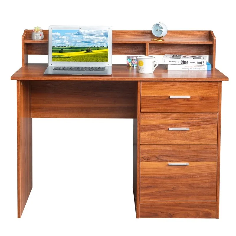 43.31 3 Drawers Wooden Computer Desk with Letter File Cabinet