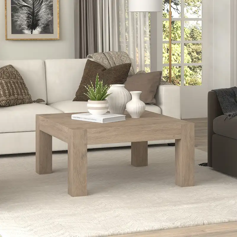 Langston 34  Wide Square Coffee Table - 34  Wide