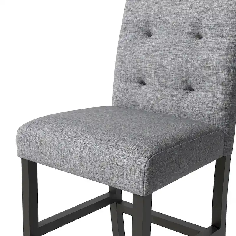 5 Piece Counter Height Dining Set, Wood Dining Table Set with Rectangle Table and 4 Upholstered High Back Chairs