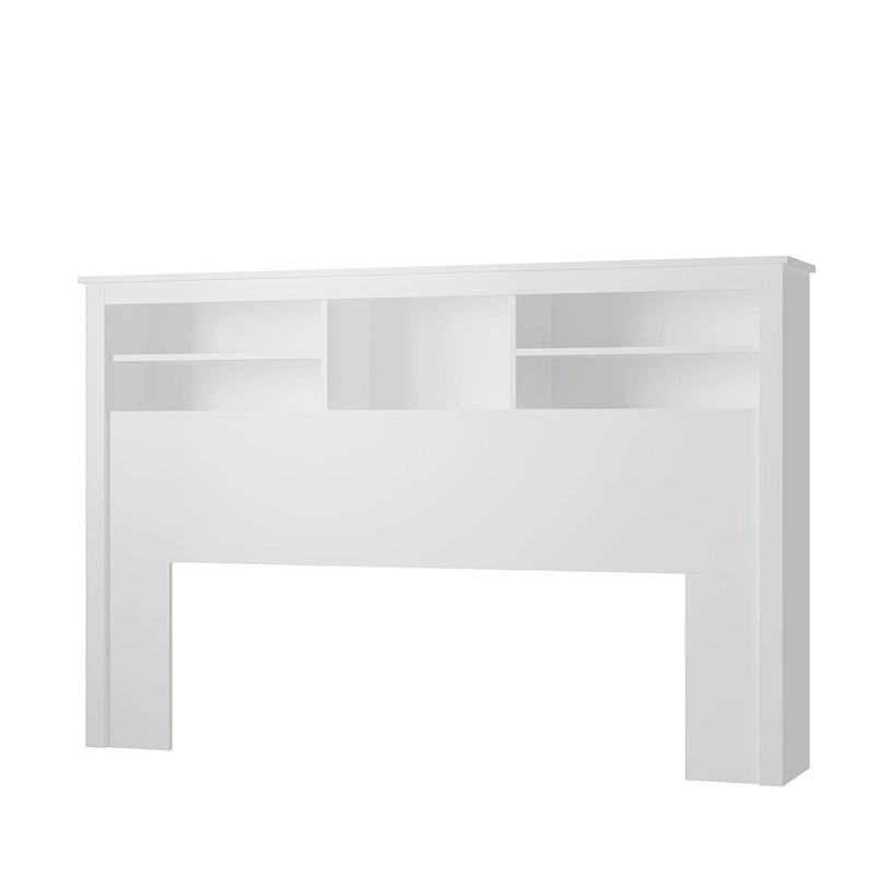 65Timechee Queen Bookcase Headboard RGB Light Adjustable Shelf