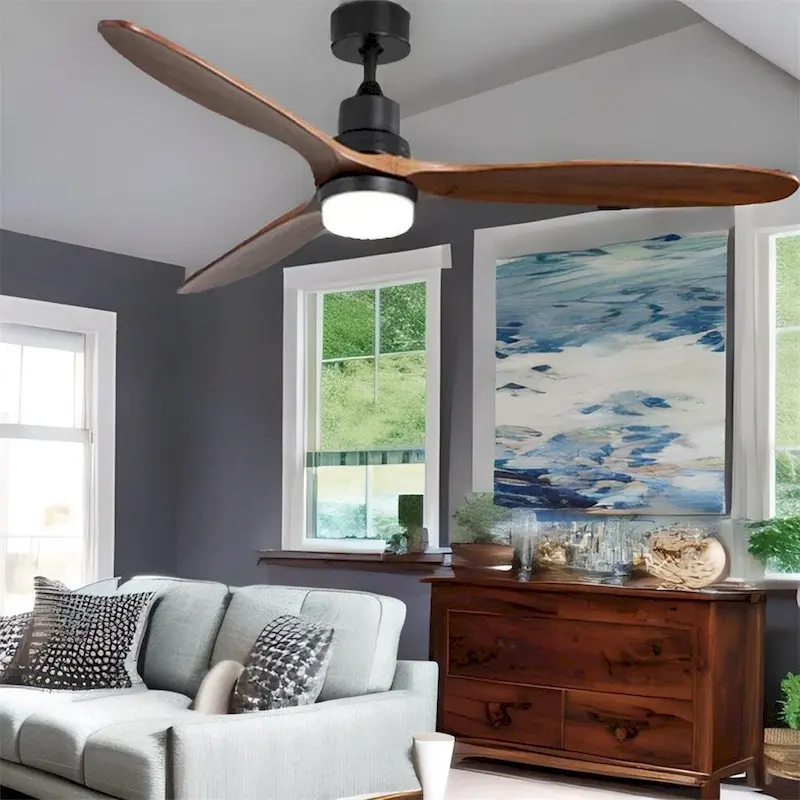 Ceiling Fan Lights With 3 Wood Noiseless Fan Blade