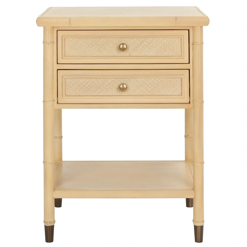 SAFAVIEH Dessa 2-Drawer 1-Shelf Accent Table. - 21 W x 18 D x 27 H - 21Wx18Dx27H