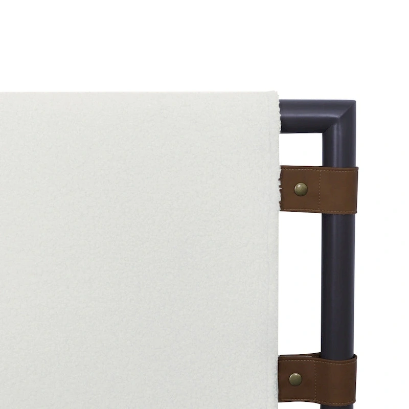 Nathan James Aspen Bed Headboard, Boucle Upholstered Headboard with Matte Metal Frame