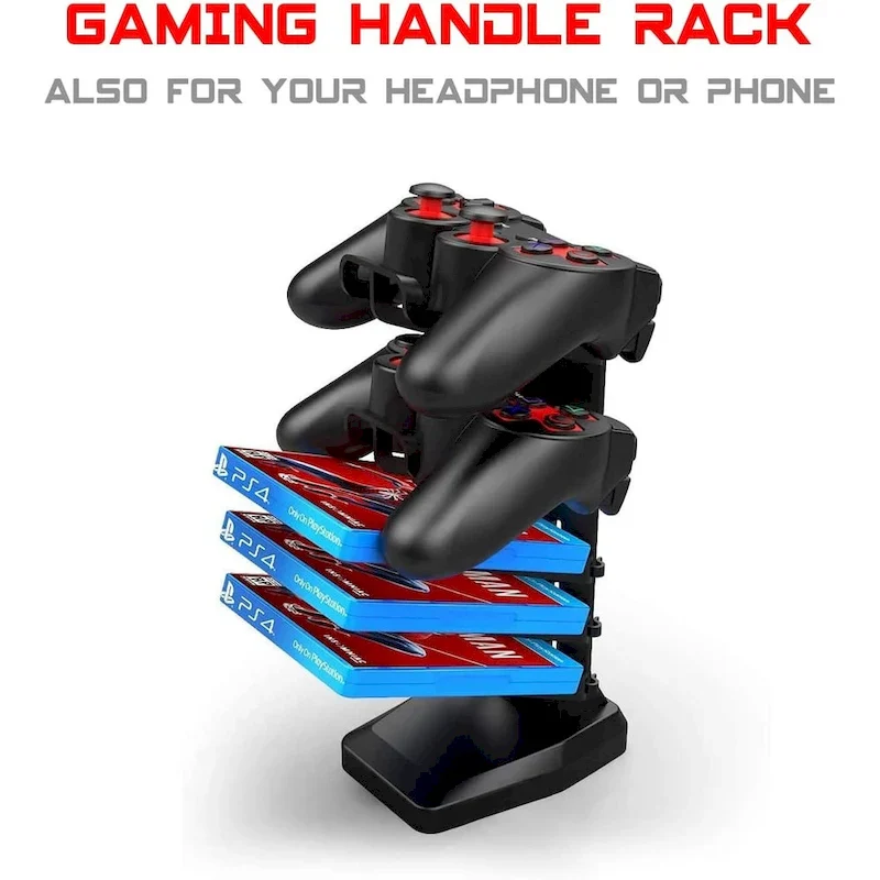 BOSSIN Ergonomic Gaming Desk T-Shaped Office PC Computer Desk with Full Desk Mouse Pad, Handle Rack, Cup Holder Headphone Hook