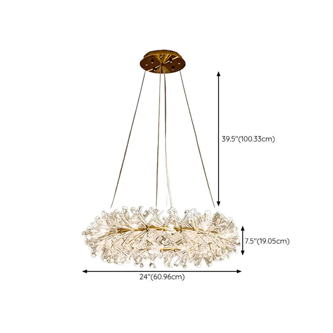 Modern Gold Crystal Garland Ambient Chandeliers
