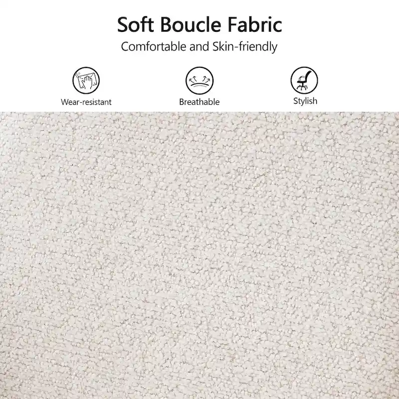 Modern Upholstered Dining Chairs with Swivel Metal Legs