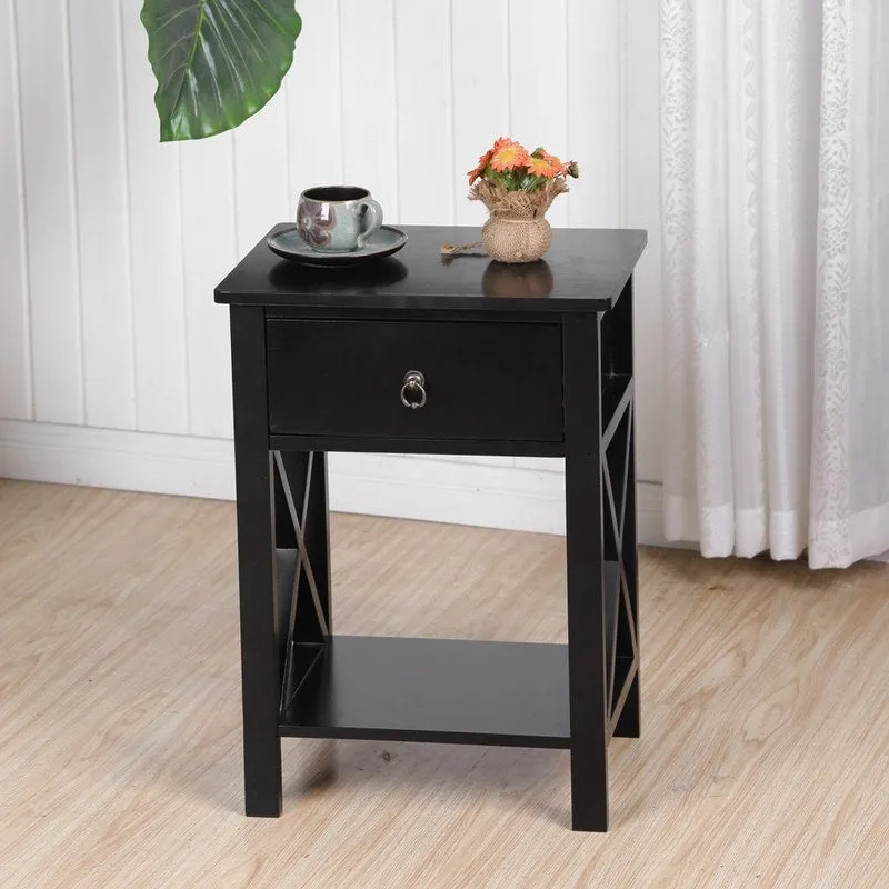 Simple Bedroom Bedside Table With Drawer