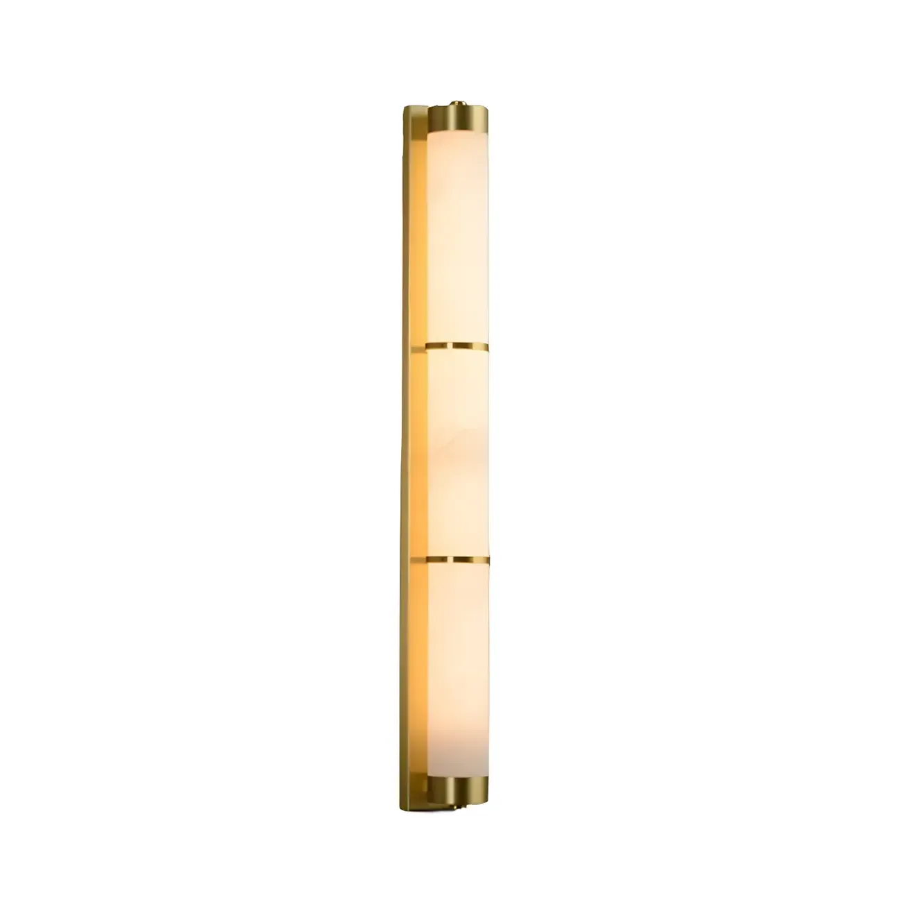 Modern Cylinder Stone Gold LED Wall Sconce