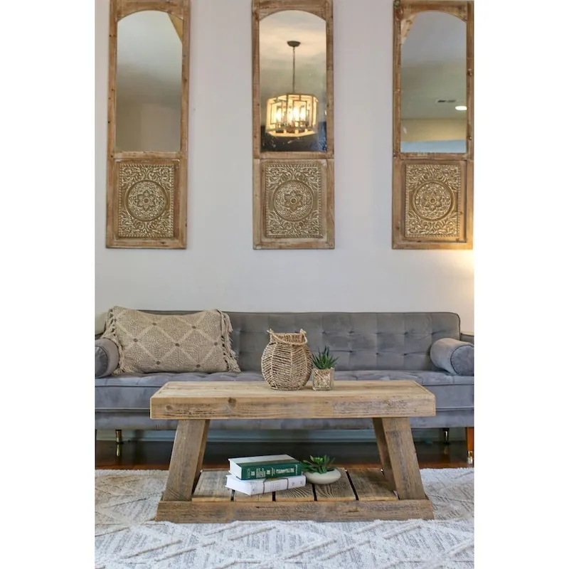 Natural A-Frame Wrap Around Coffee Table