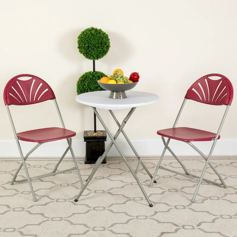 650 lb. Capacity Plastic Fan Back Folding Chair