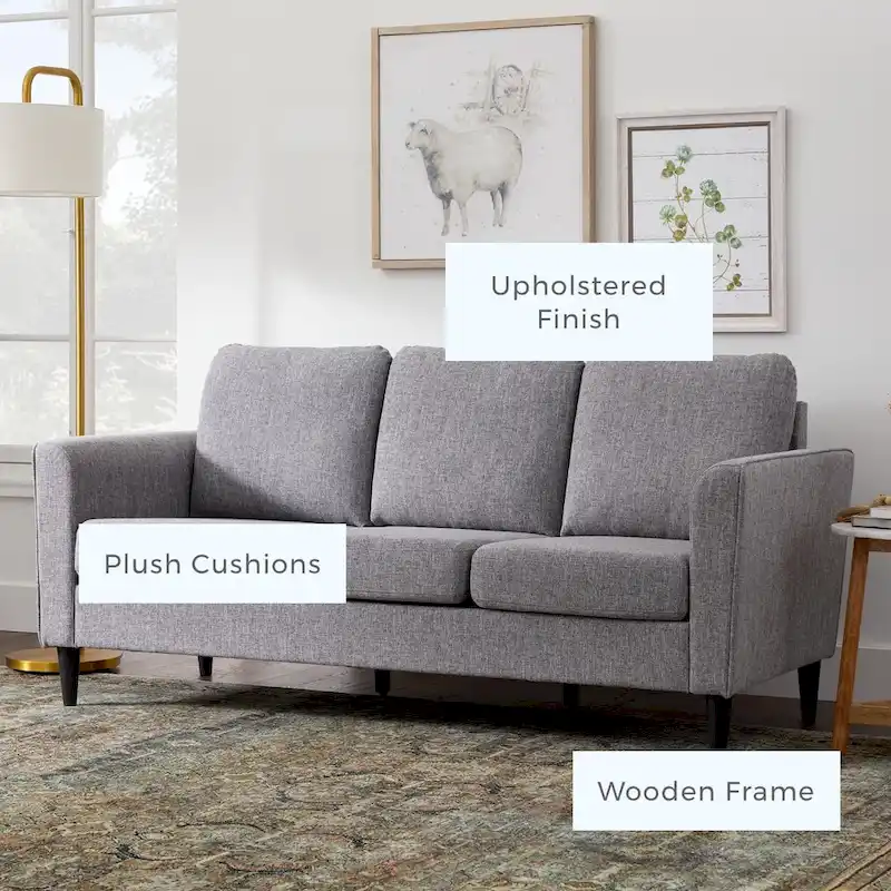 Brookside Clara 73 Upholstered Curved Arm Sofa