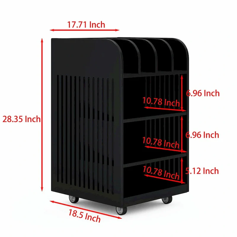 4-Tier Kitchen Island Cart with Spice Rack & Locking Casters