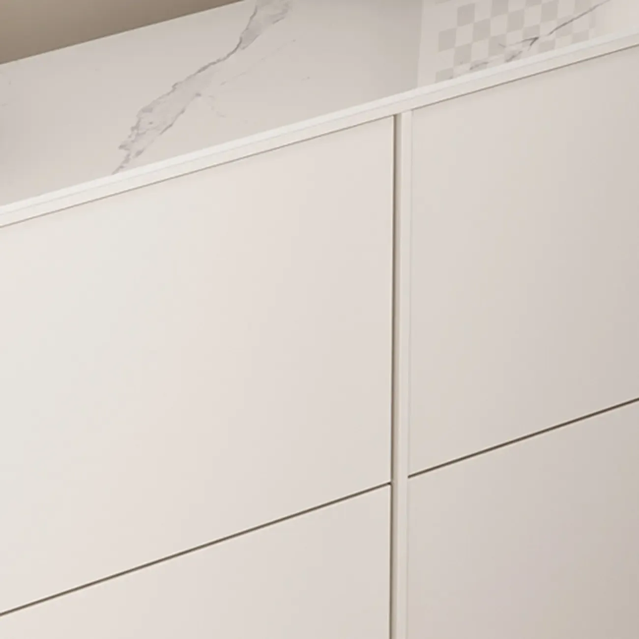 Modern White Wood Entryway Drop-Front Shoe Cabinet