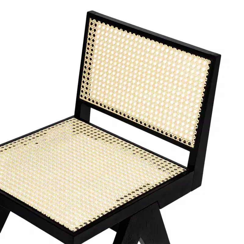 Christopher Knight Home Sepp Rubberwood and Cane Armless Dining Chair with V-Shaped Legs(Set of 2)