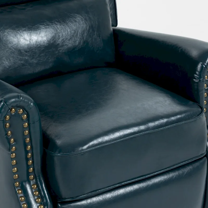 Manual Glider Pushback Recliner Chairs with Nailhead Trim