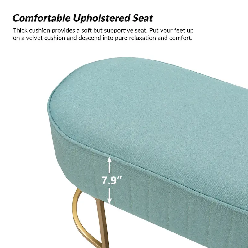 Justo 48 Wide Bench with Metal Base