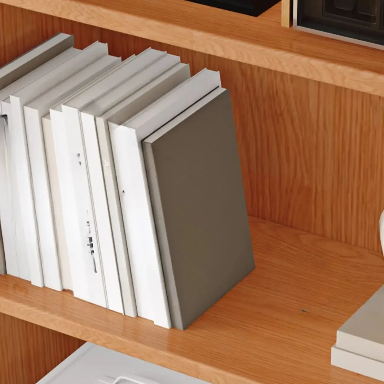 78.7''H Modern Cherry Wood 5-Tier Display Bookcase