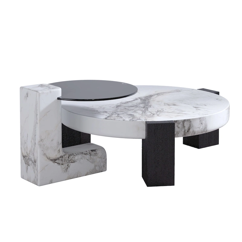 Set of 2 Round Nesting Coffee Table Set