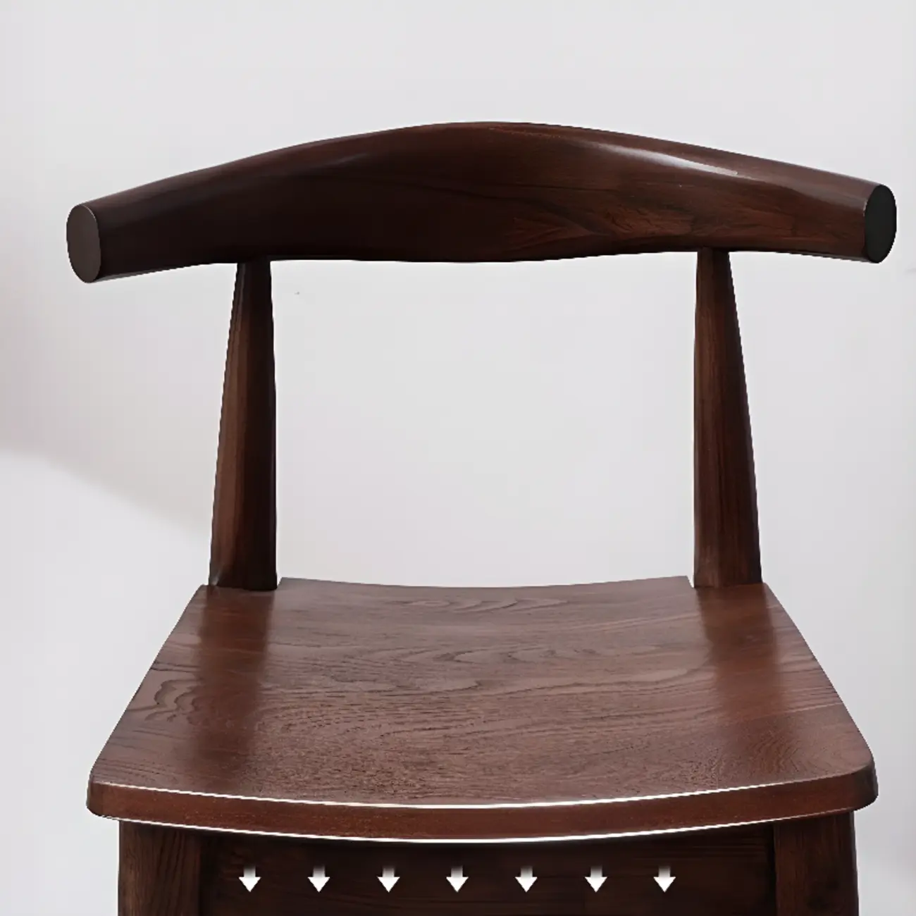 Rustic Wooden Saddle Open Curved Back Counter Bar Stools