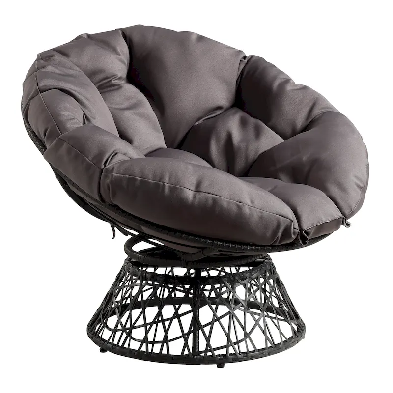The Curated Nomad Avoca Woven Wicker Papasan Chair