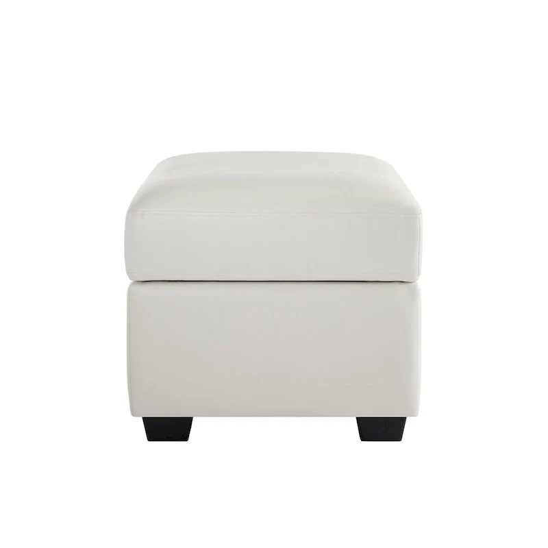 Upholstered Living Room Set, 4 Pieces - Faux Leather Chair, Loveseat, sofa with Ottoman