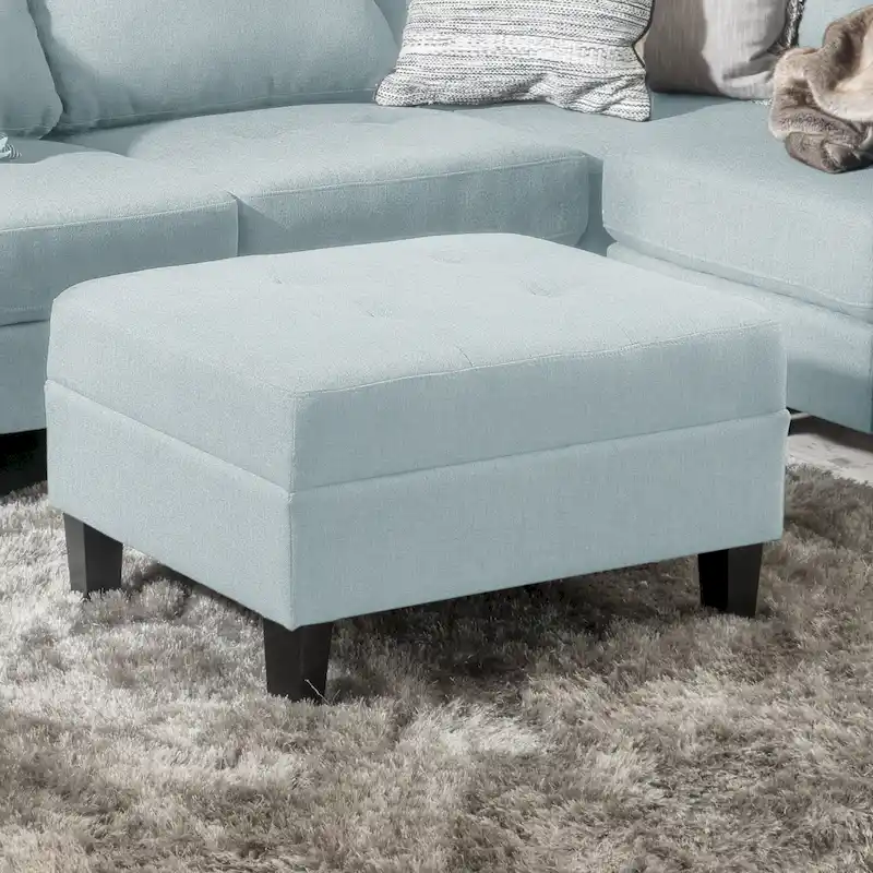 Tiernan Tufted Fabric Ottoman by Christopher Knight Home