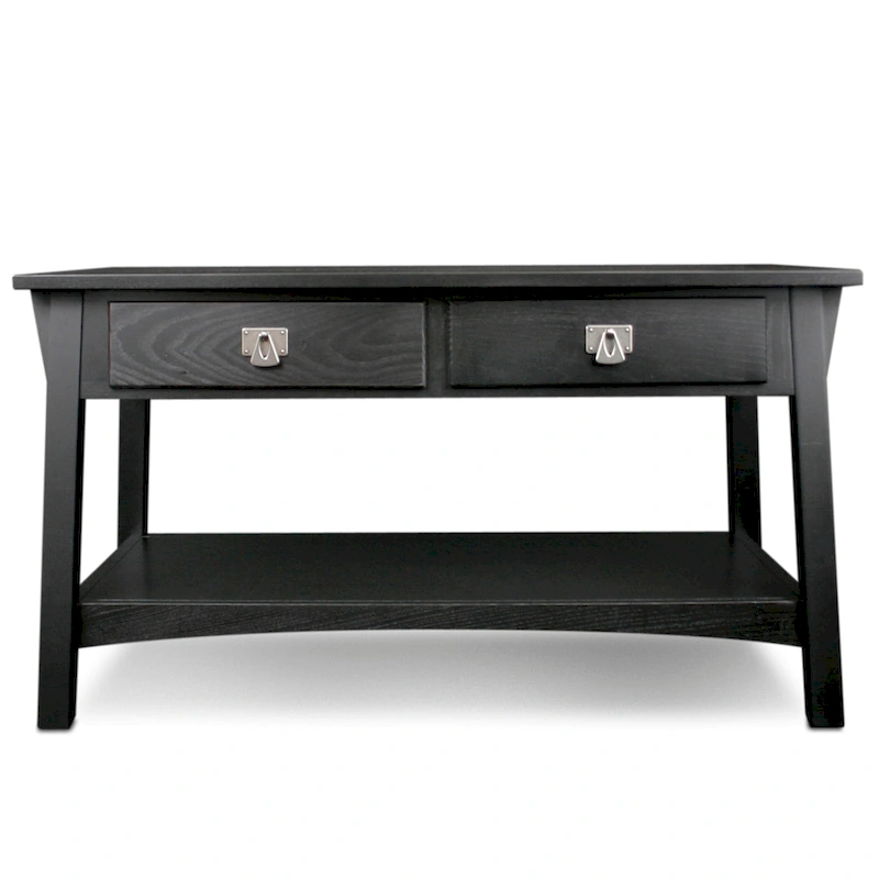Leick Home Mission Two Drawer Coffee Table with Shelf