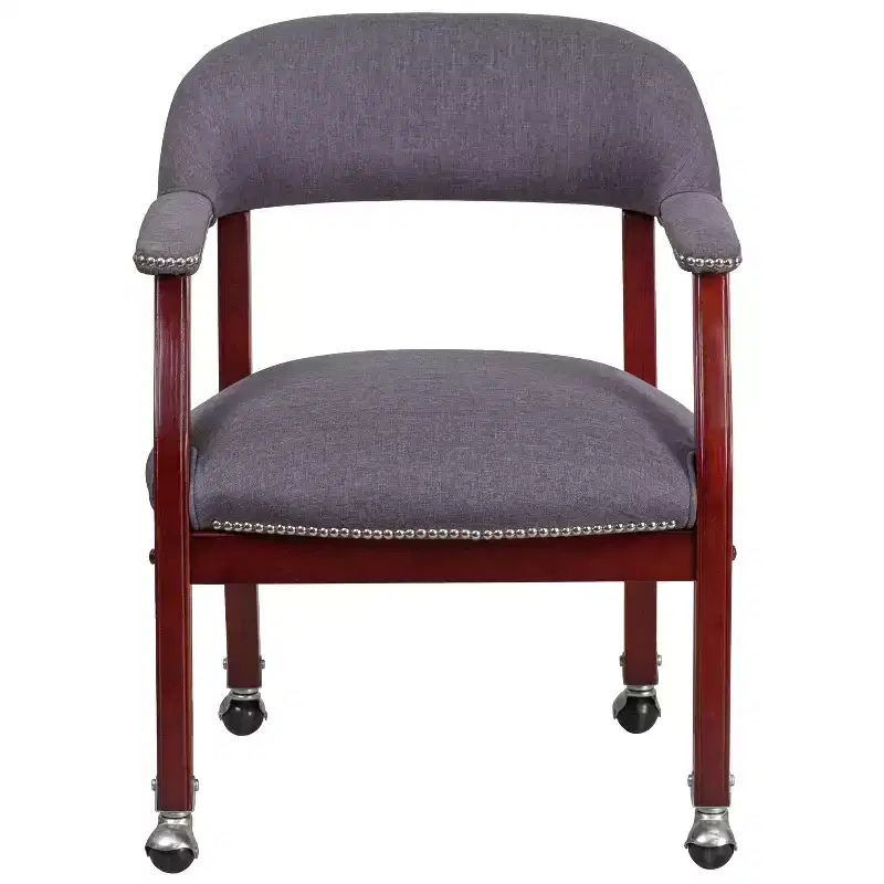 Emma and Oliver Conference Chair with Accent Nail Trim and Casters