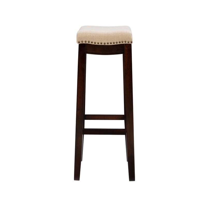 Linon Willamette Linen Backless 32-in Bar Stool