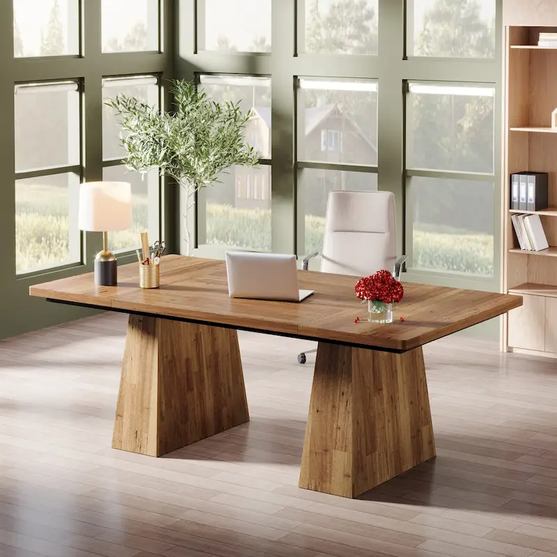 63 Inches  Executive Office Desk Large Computer Conference Table