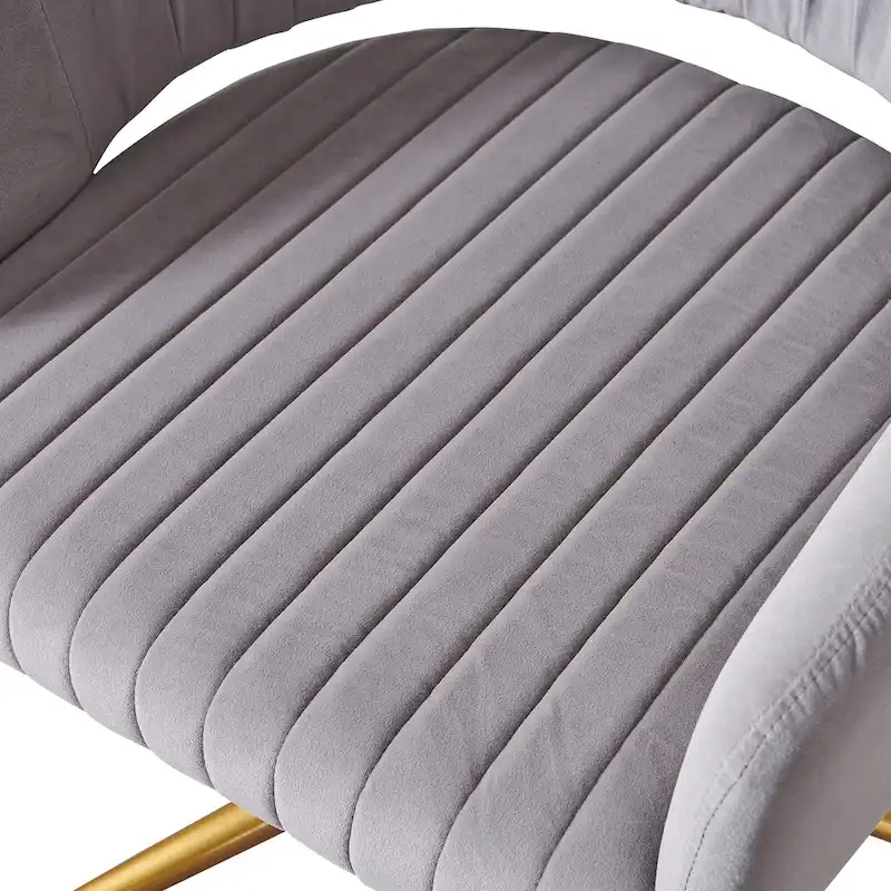 Modern Gold Office Chair Velvet Task Chair Swivel Height Adjustable Computer Chair