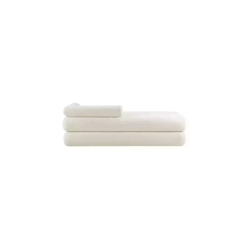 Meridian Furniture,Kennedy Faux Shearling Teddy Fabric Bench
