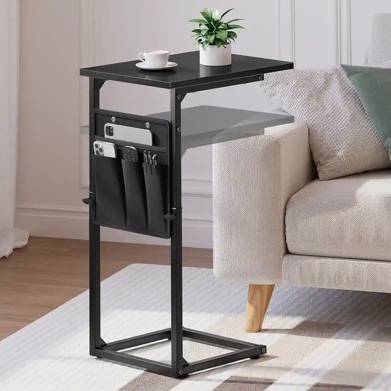 C Shaped End Table - 16D x 12W x 33H
