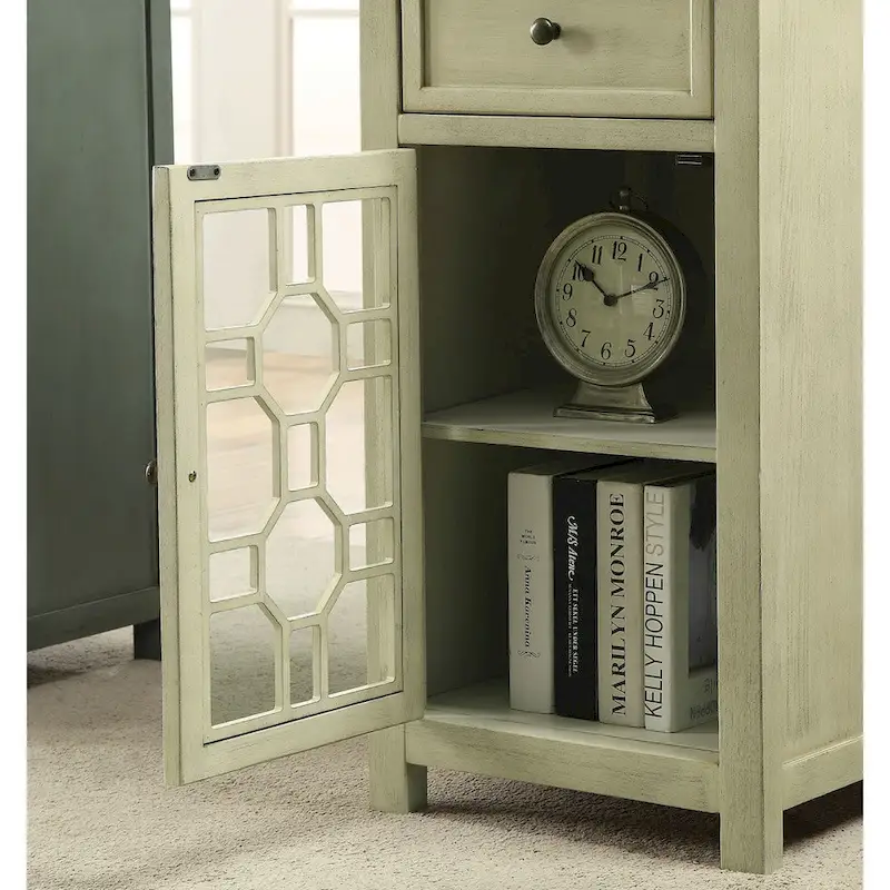 Emma Transitional 18-inch Solid Wood 1-Drawer Side Table by Furniture of America