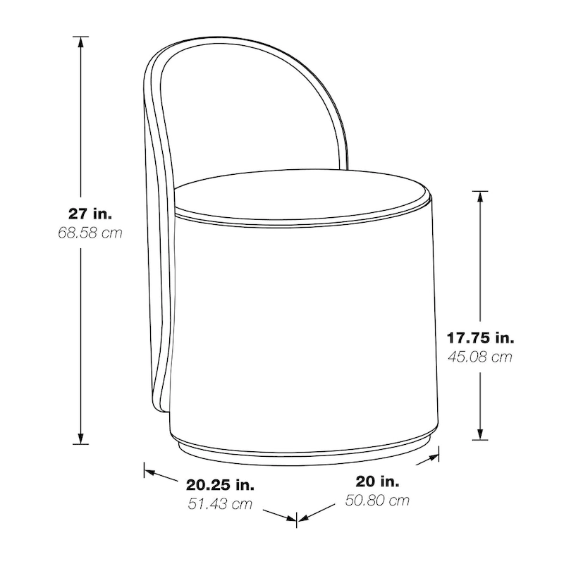 Lystra Swivel Vanity Chair
