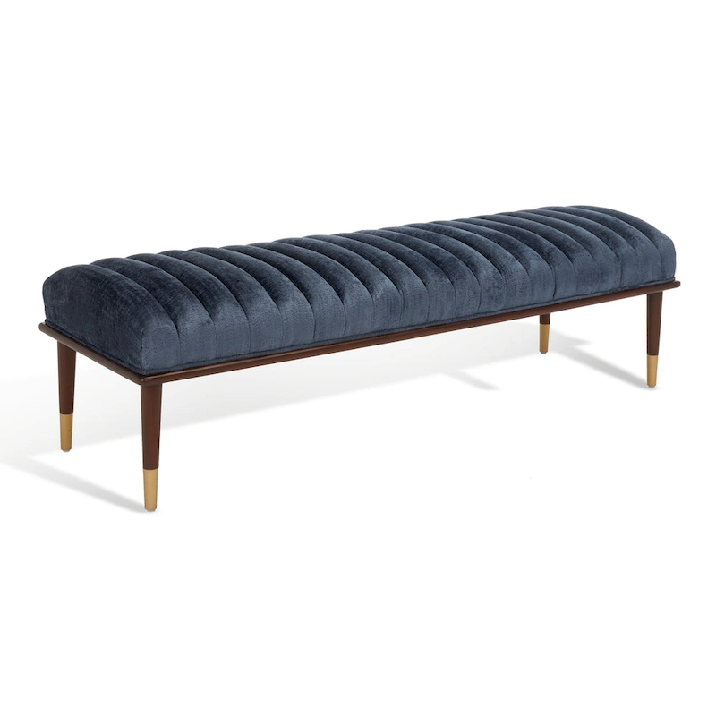 SAFAVIEH Couture Felicienne Mid-Century Bench - 63 W x 20 D x 18 H - 63Wx20Dx18H