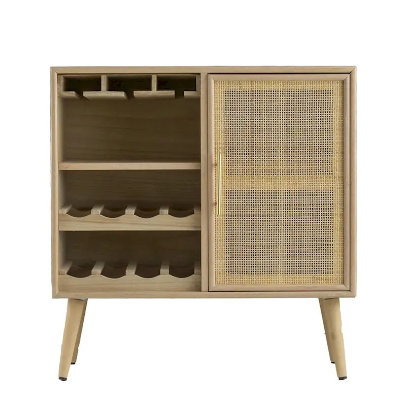 A&B Home Natural Wine Cabinet