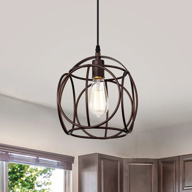 1-light Oil Rubbed Bronze Hanging Pendant
