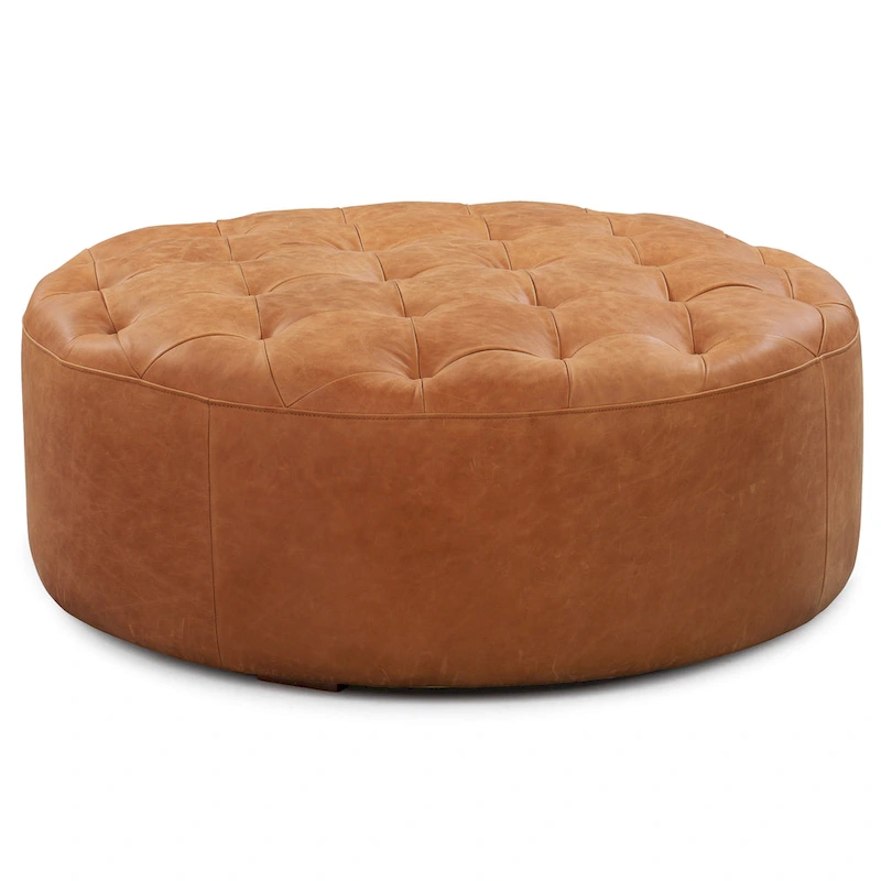 Poly & Bark Ascot Ottoman - Full Grain Genuine Italian Leather