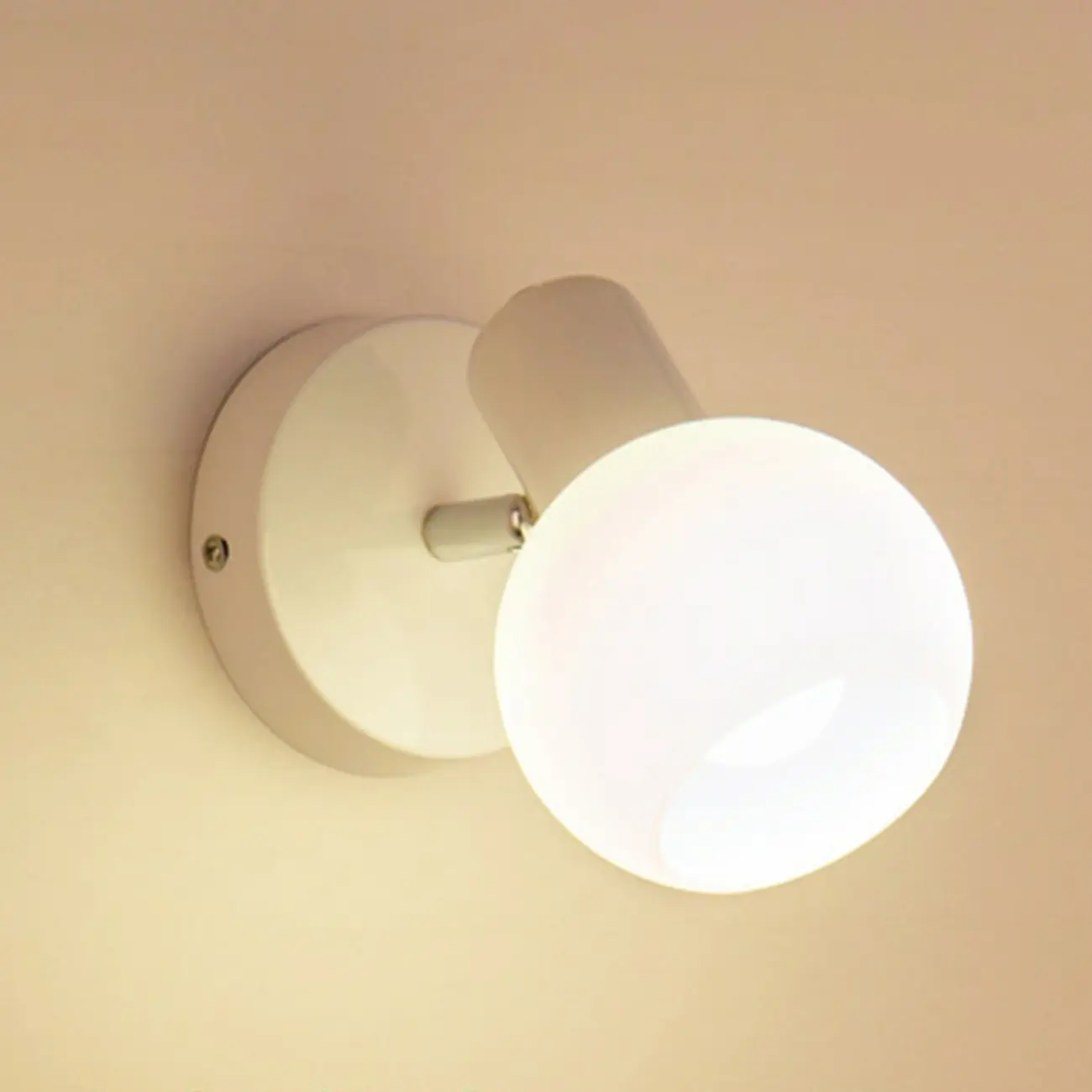 Modern Metal Black Glass Dome Bathroom Vanity Light