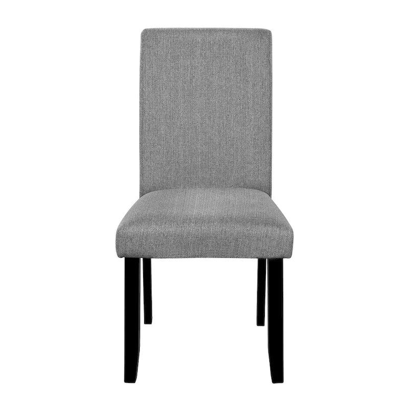 5 Piece Kitchen Table and Chairs Set, 4 People Round Dining Table Set, 4 Upholstered Chairs with Rubber Wood Legs