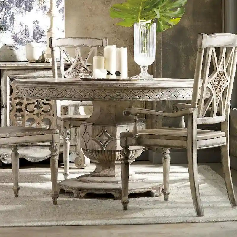 Hooker Furniture Chatelet 54 Round Vintage Luxury Farmhouse Dining