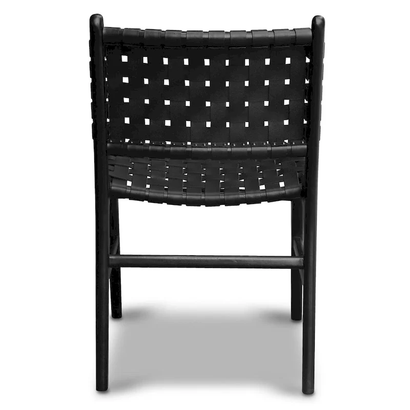 Banda Teak & Leather Dining Chair - Solid Teak Wood Frame