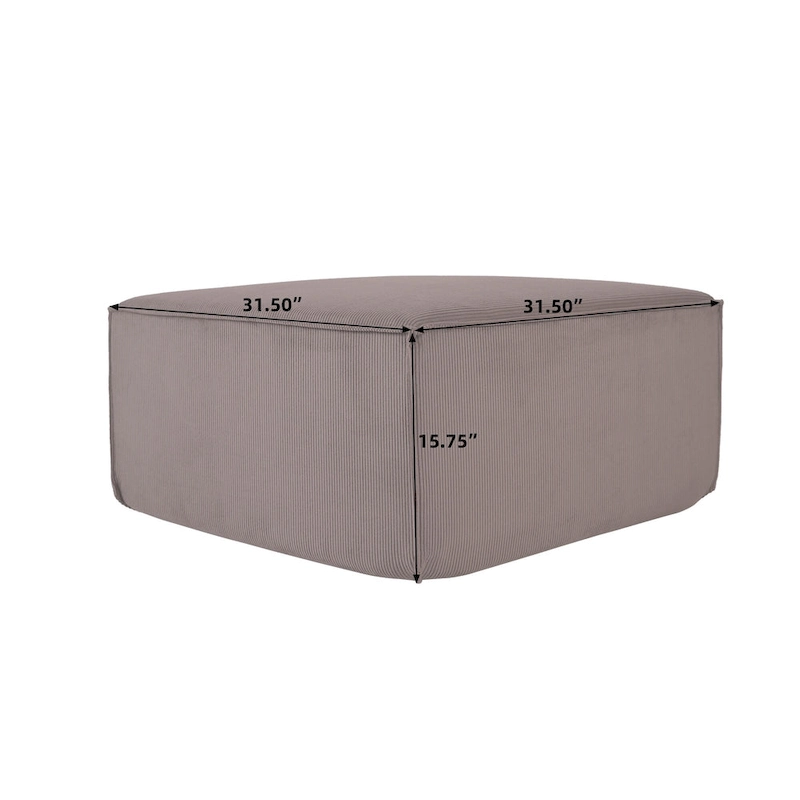 Modern Modular Sectional Sofa with 3 Pillows, Convertible Living Room Couch with Ottomans