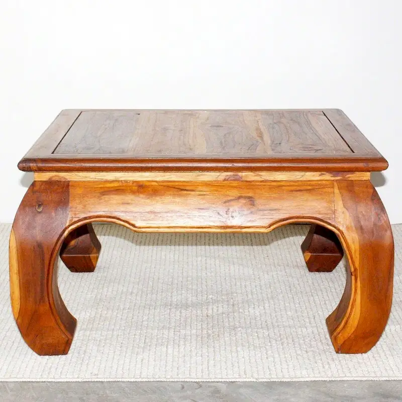 Haussmann Teak Thai Opium Table 29 x 29 x 16 inch High Oak Oil - 29